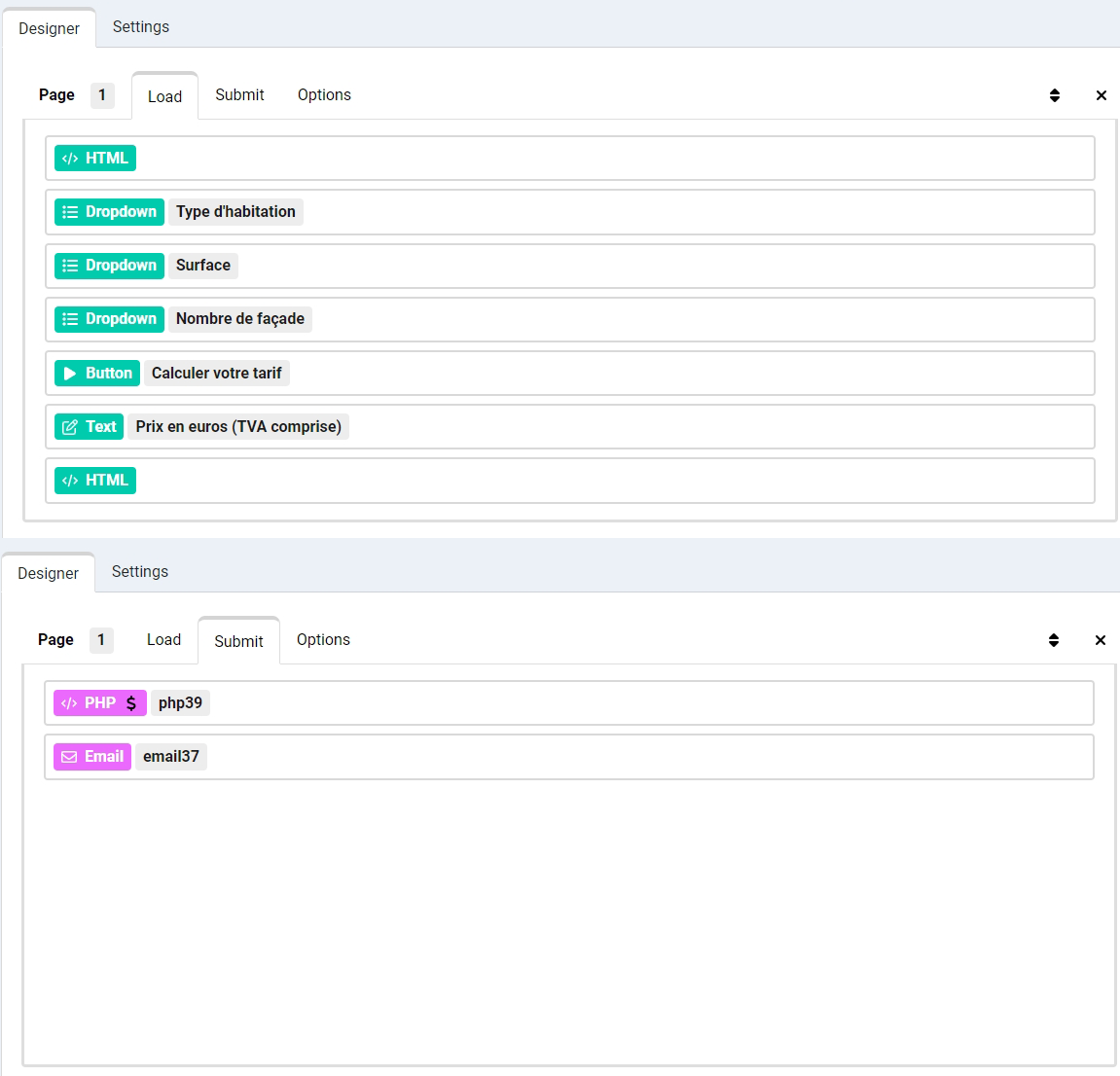 HTML render form on Chronoform V8 image 1